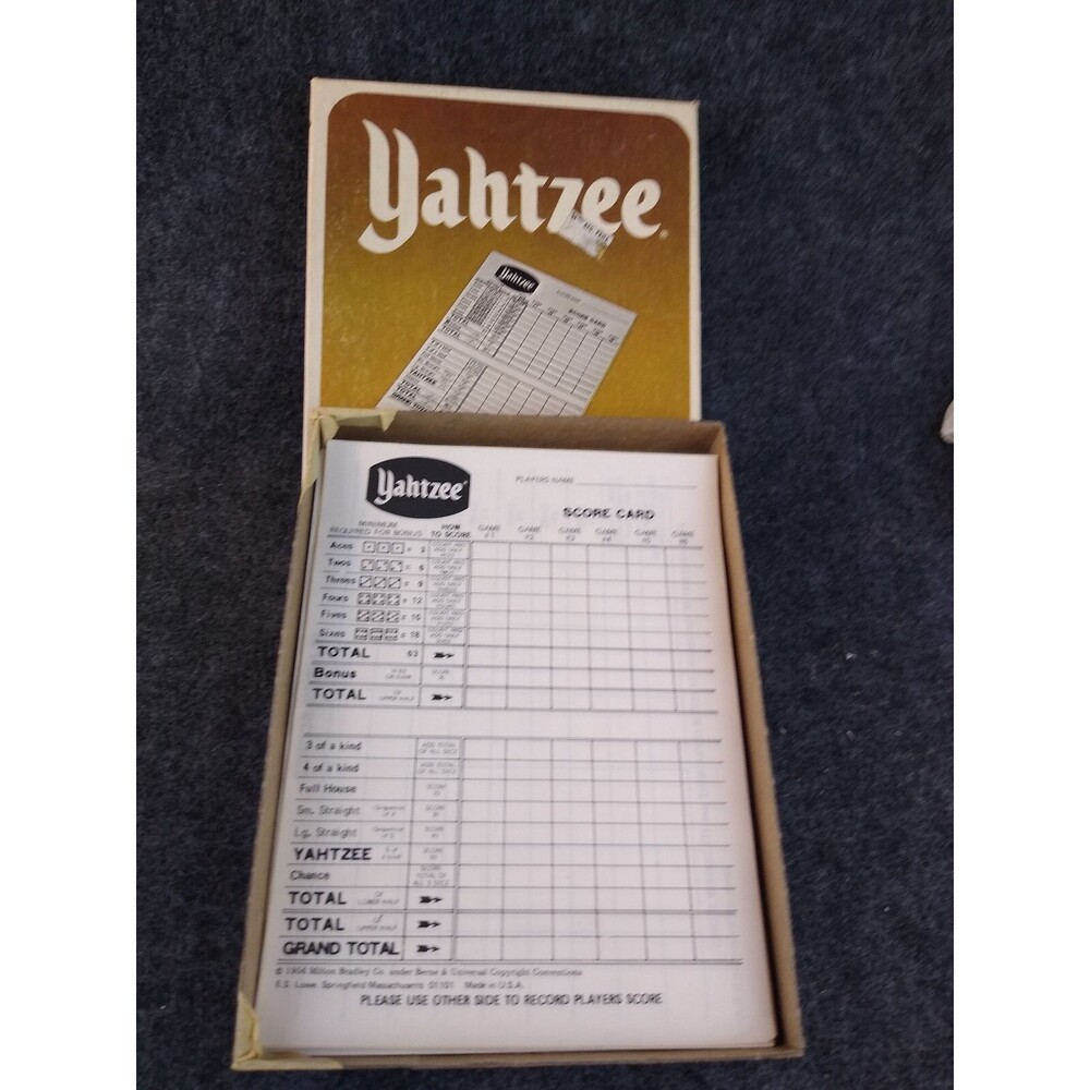 Vintage Lot Score Pads For Yahtzee Game Copyright 1956 25 Sheets